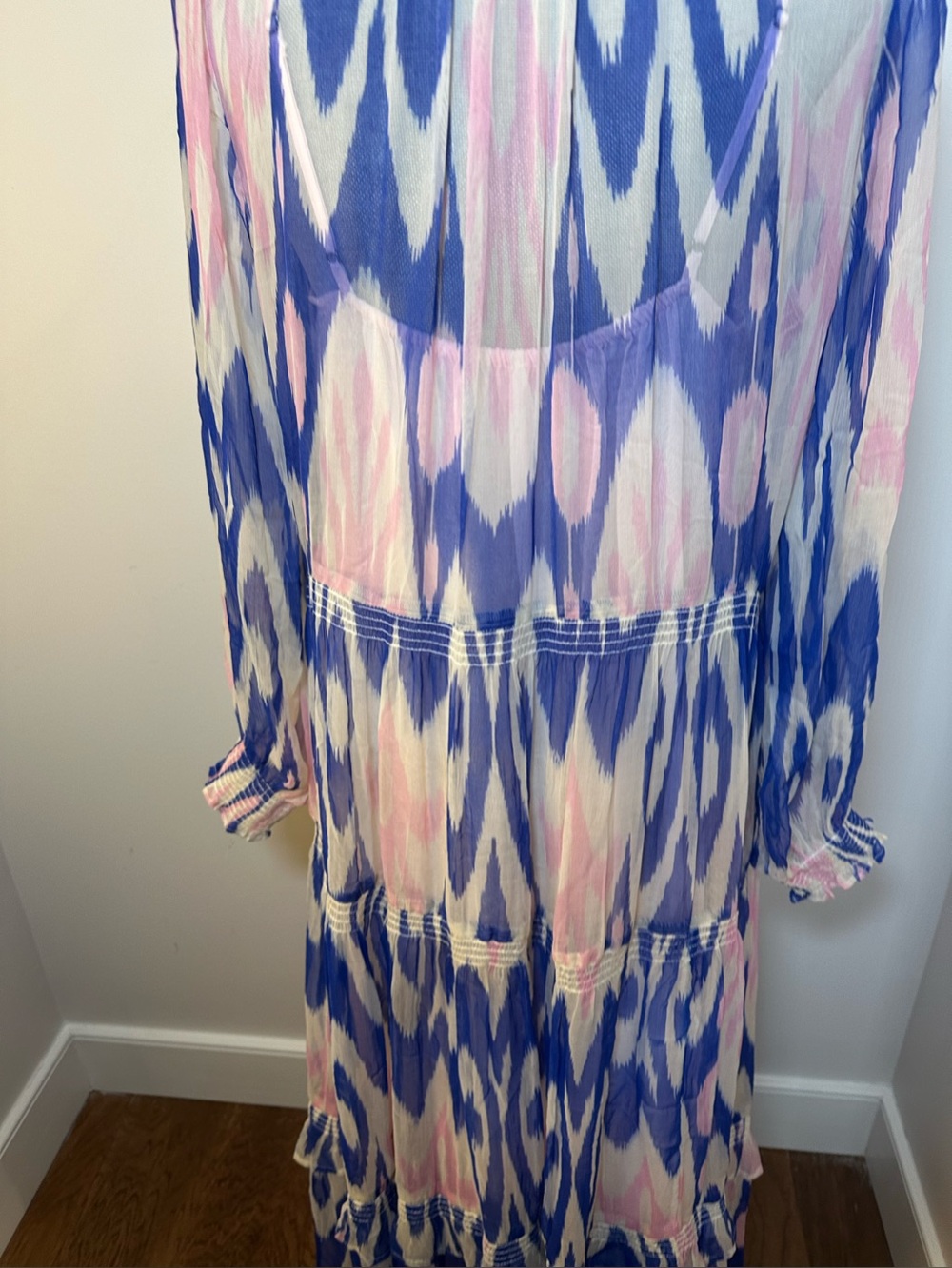 Anthropologie The Marais Printed Chiffon Maxi Dress size medium - Picture 14 of 15